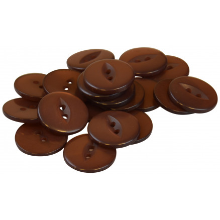 Infinity Hearts Knap Akryl Brun 19mm 20 Stk