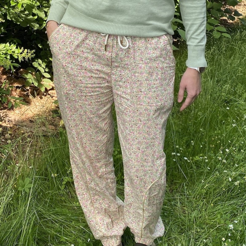 Bukser   Ingrid  Svag Gul Blomster Costamani