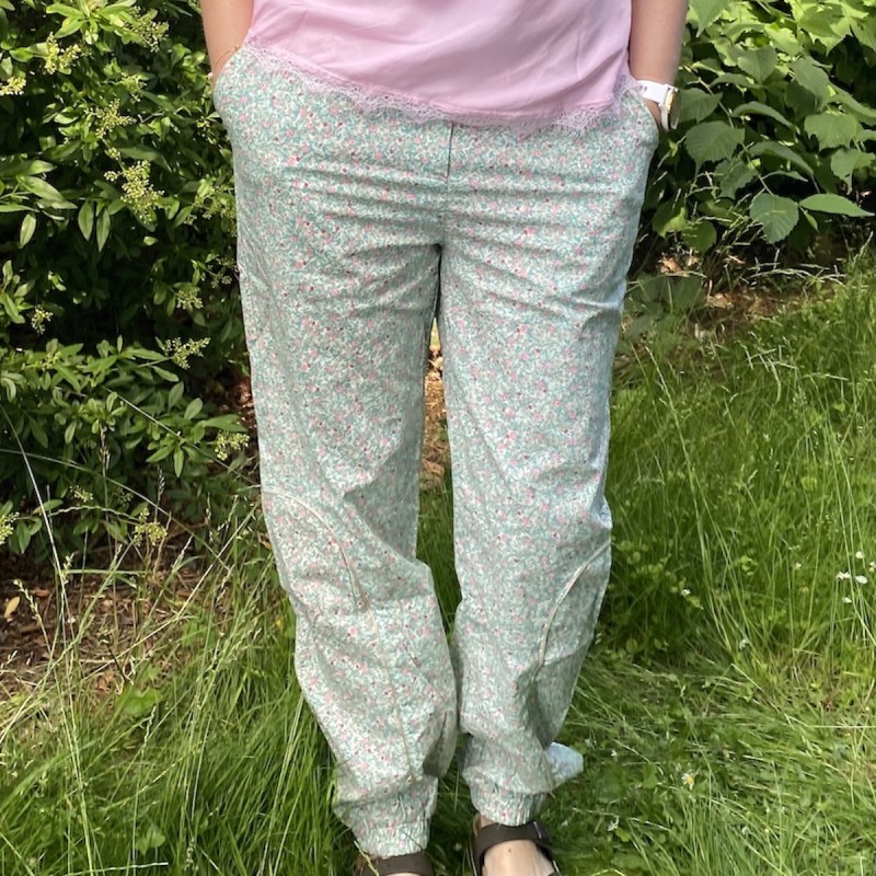 Bukser   Ingrid  Lysegrøn Blomster Costamani