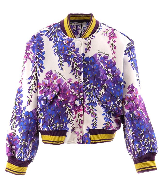 Dolce & Gabbana Cardigan Renaissance Hvid/lilla M Blomster