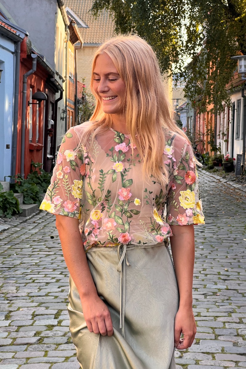 View Bluse Fuschia Blouse Sand Yellow