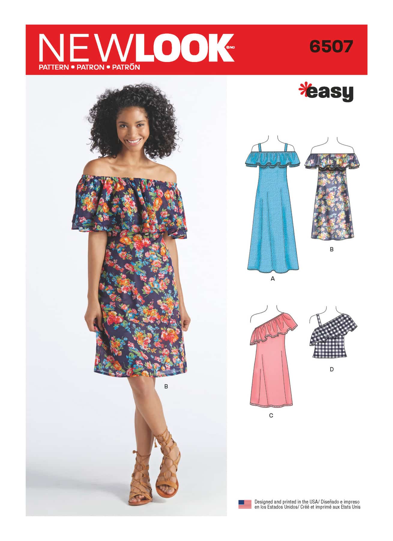 Kjole Og Bluse M/flæse Str Xs Xl